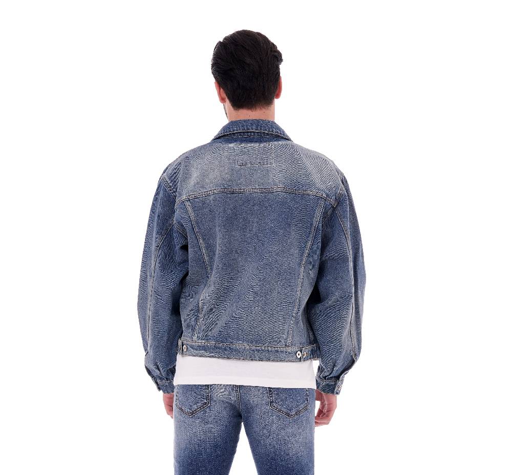 Pop84 Giubbino jeans over fit lavaggio vintage Hotsell