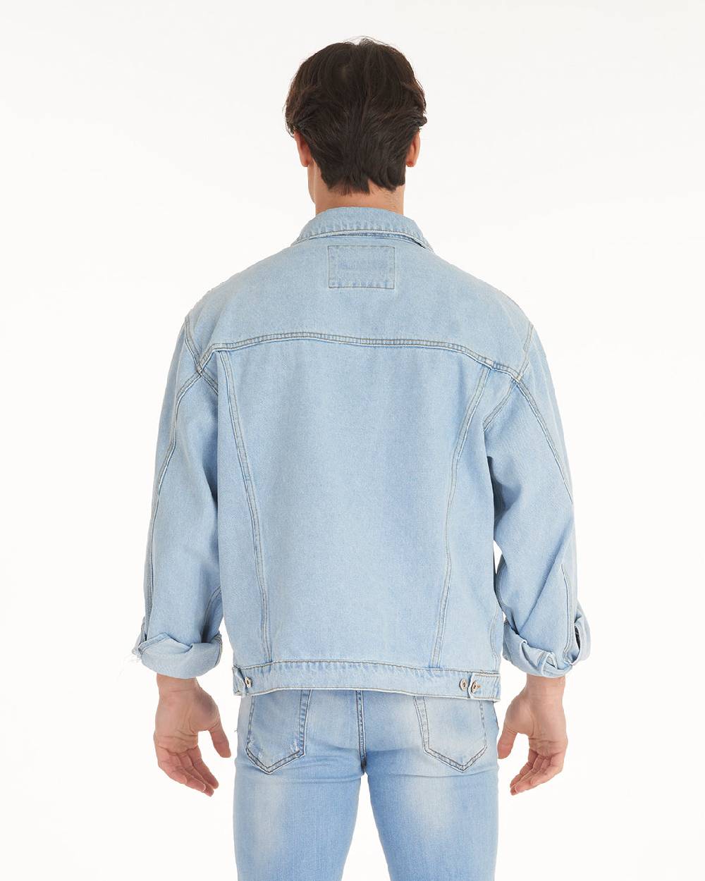 Pop84 Giubbino jeans over fit lavaggio chiaro Limitato a 3 giorni
