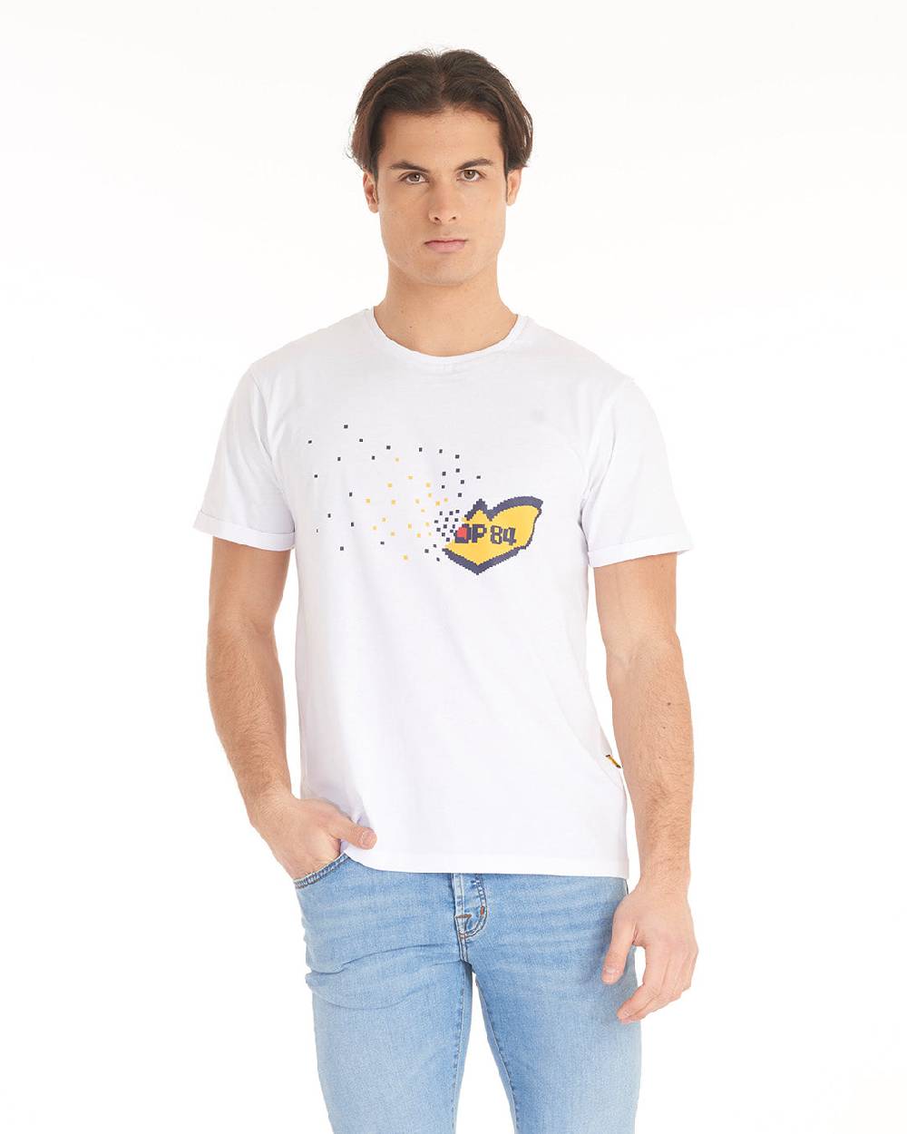 Pop84 T-shirt Logo Pixel POP84 Presa