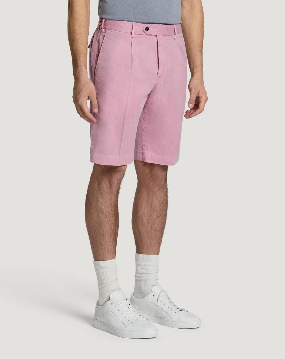 Pt Torino Bermuda in lino stretch délavé Moda