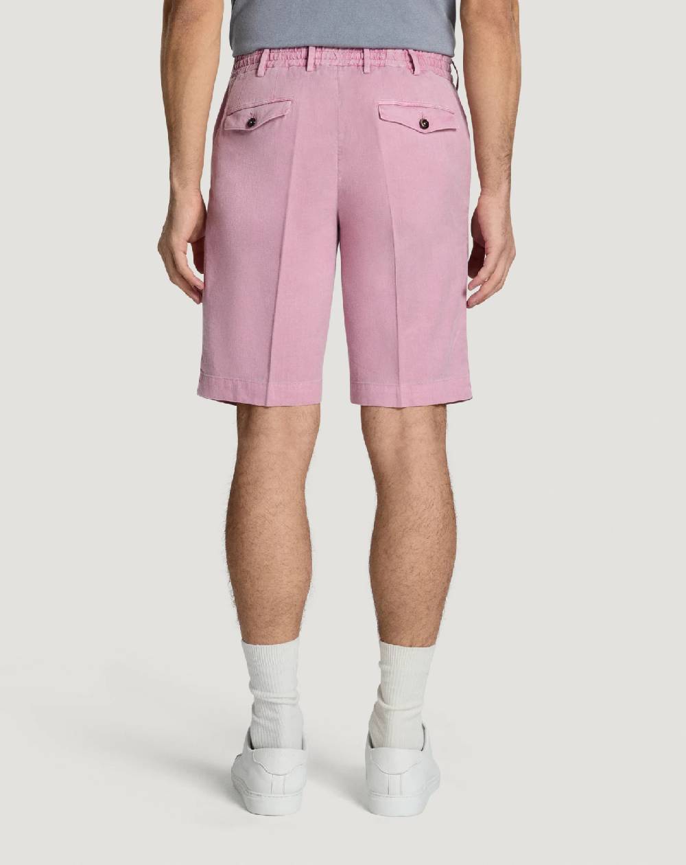 Pt Torino Bermuda in lino stretch délavé Moda