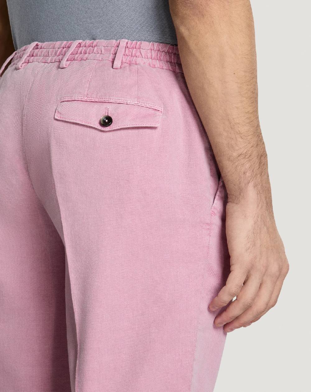 Pt Torino Bermuda in lino stretch délavé Moda