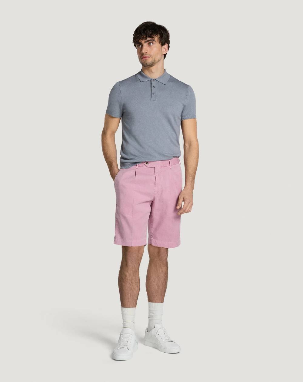 Pt Torino Bermuda in lino stretch délavé Moda