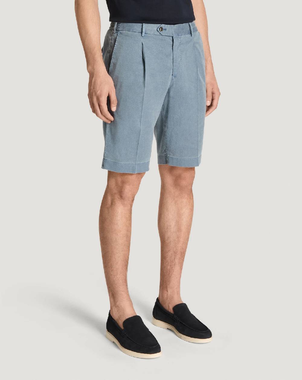 Pt Torino Bermuda in lino stretch délavé Vendita
