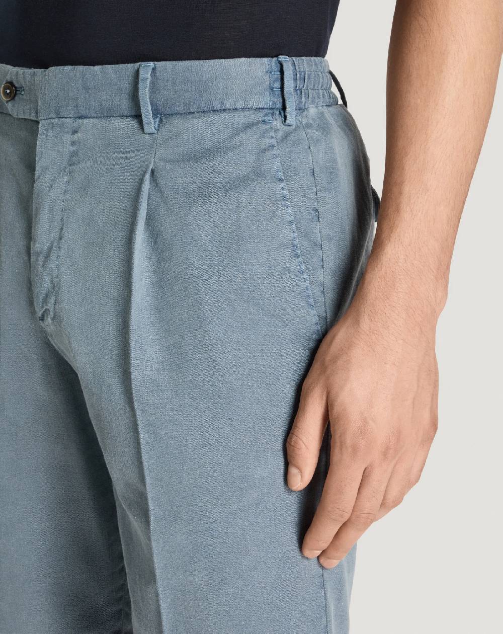 Pt Torino Bermuda in lino stretch délavé Vendita