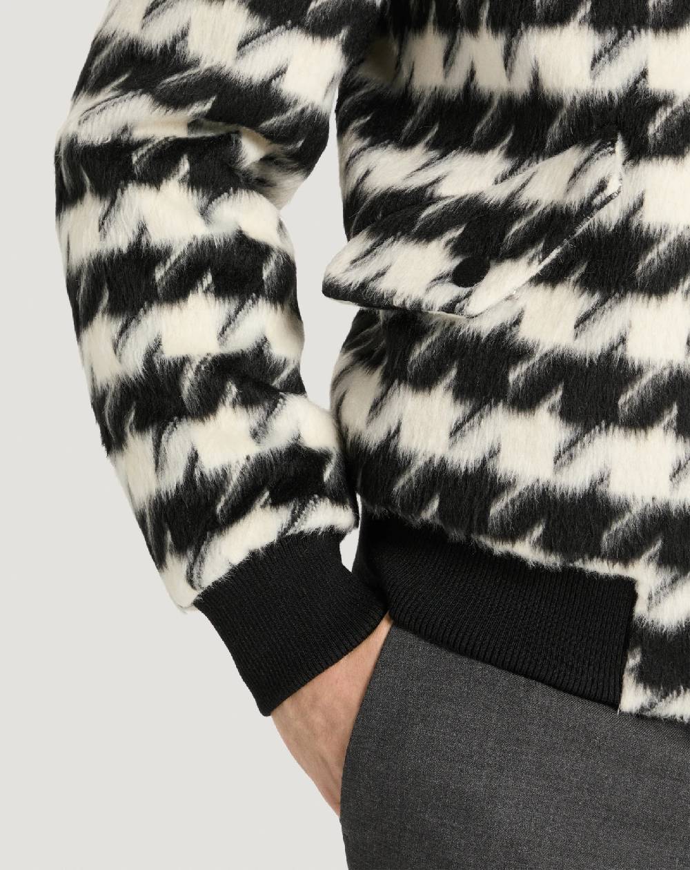 Pt Torino Bomber in velour pied-de-poule Sconto