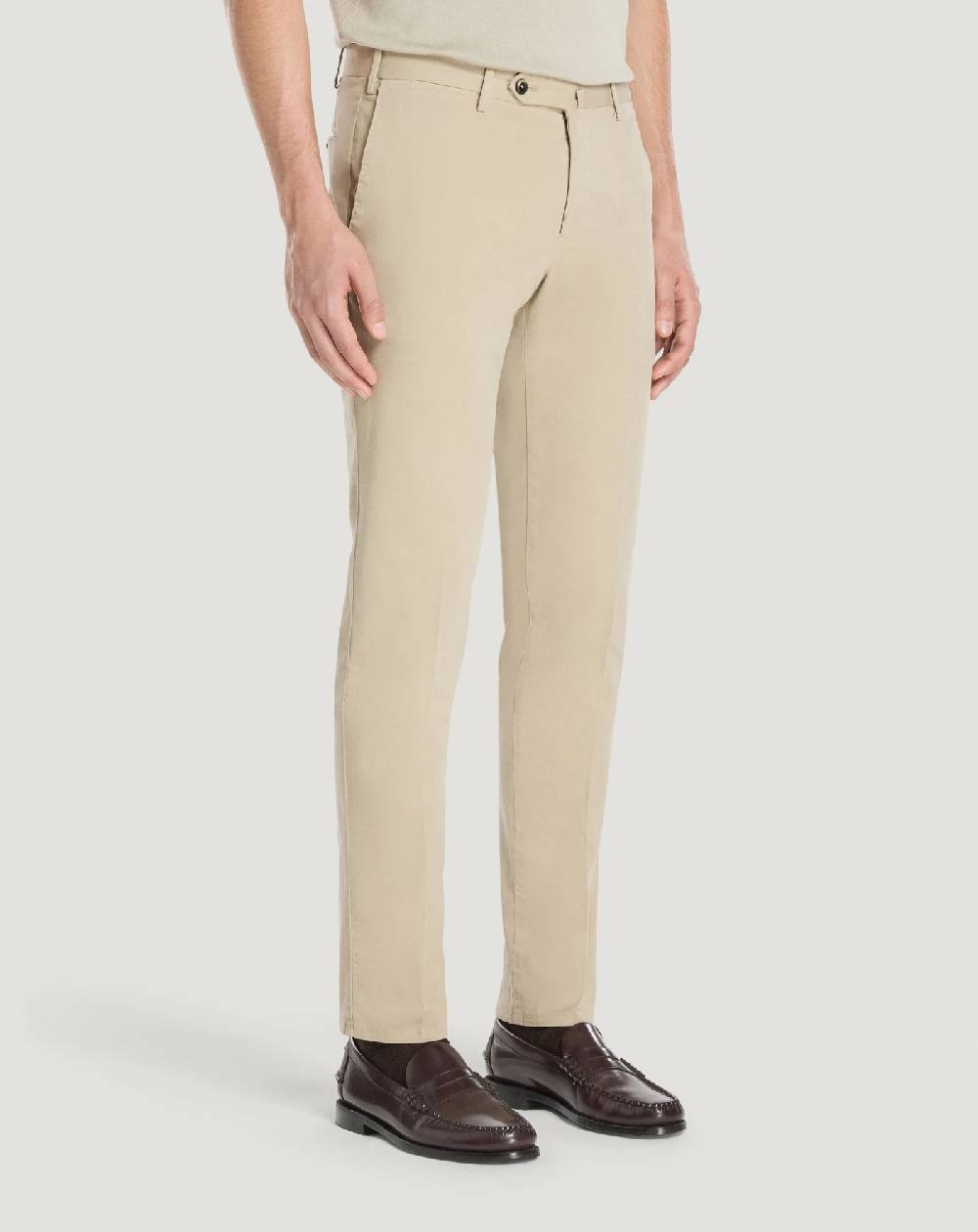 Pt Torino Pantaloni Slim in cotone batavia In Vendita
