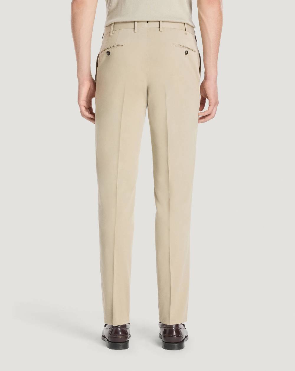 Pt Torino Pantaloni Slim in cotone batavia In Vendita