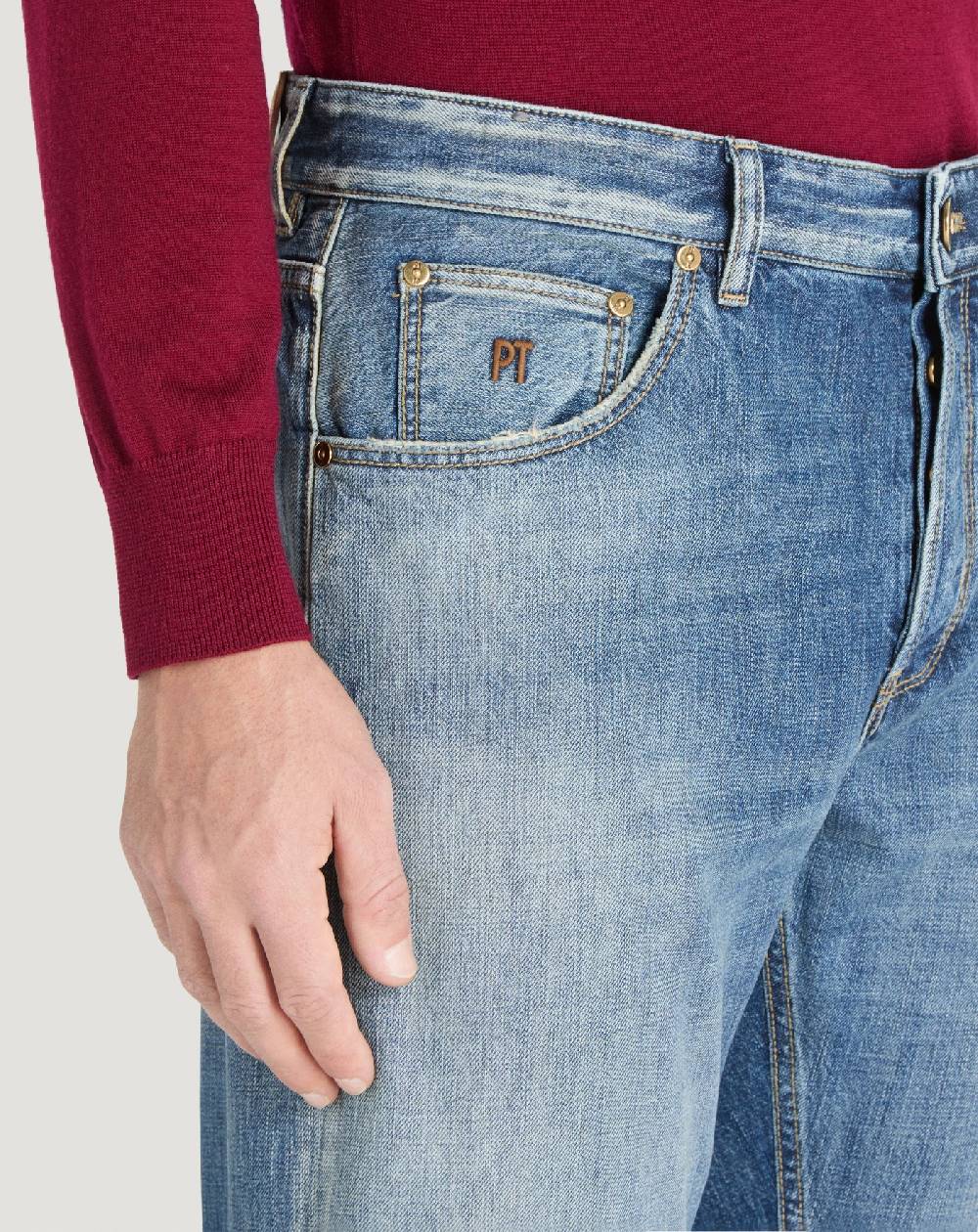 Pt Torino Jeans Reggae in denim di cotone Saldi