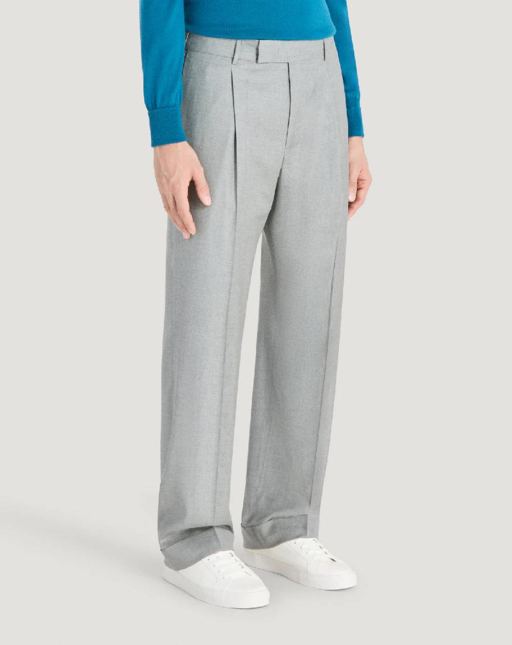 Pt Torino Pantaloni Quindici in twill di lana fluida Vendita Calda