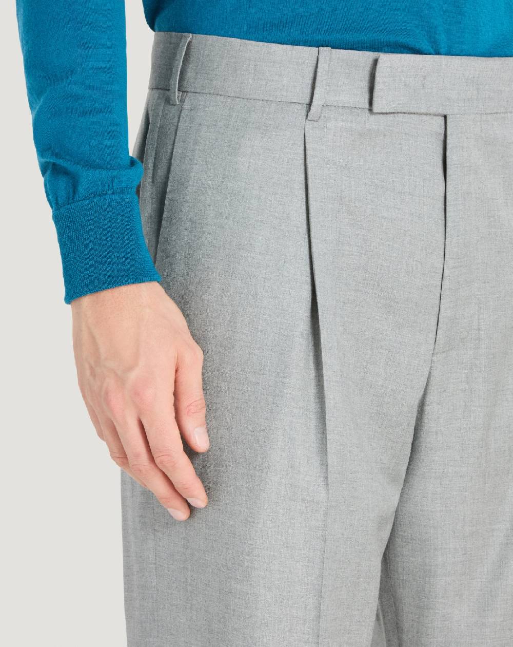 Pt Torino Pantaloni Quindici in twill di lana fluida Vendita Calda