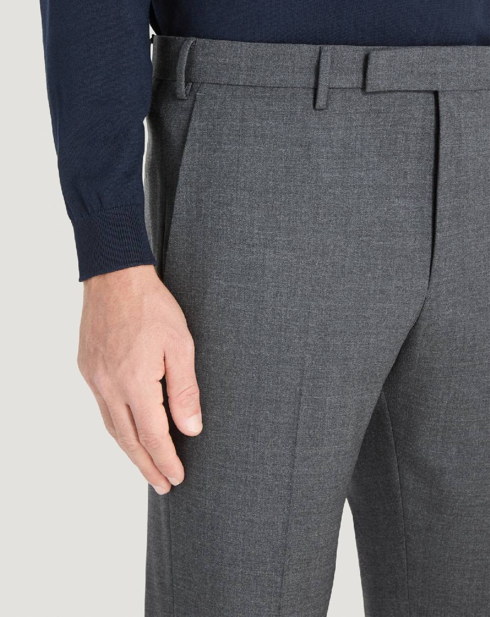 Pt Torino Pantaloni Dieci in batavia di lana Saldi Di Fabbrica