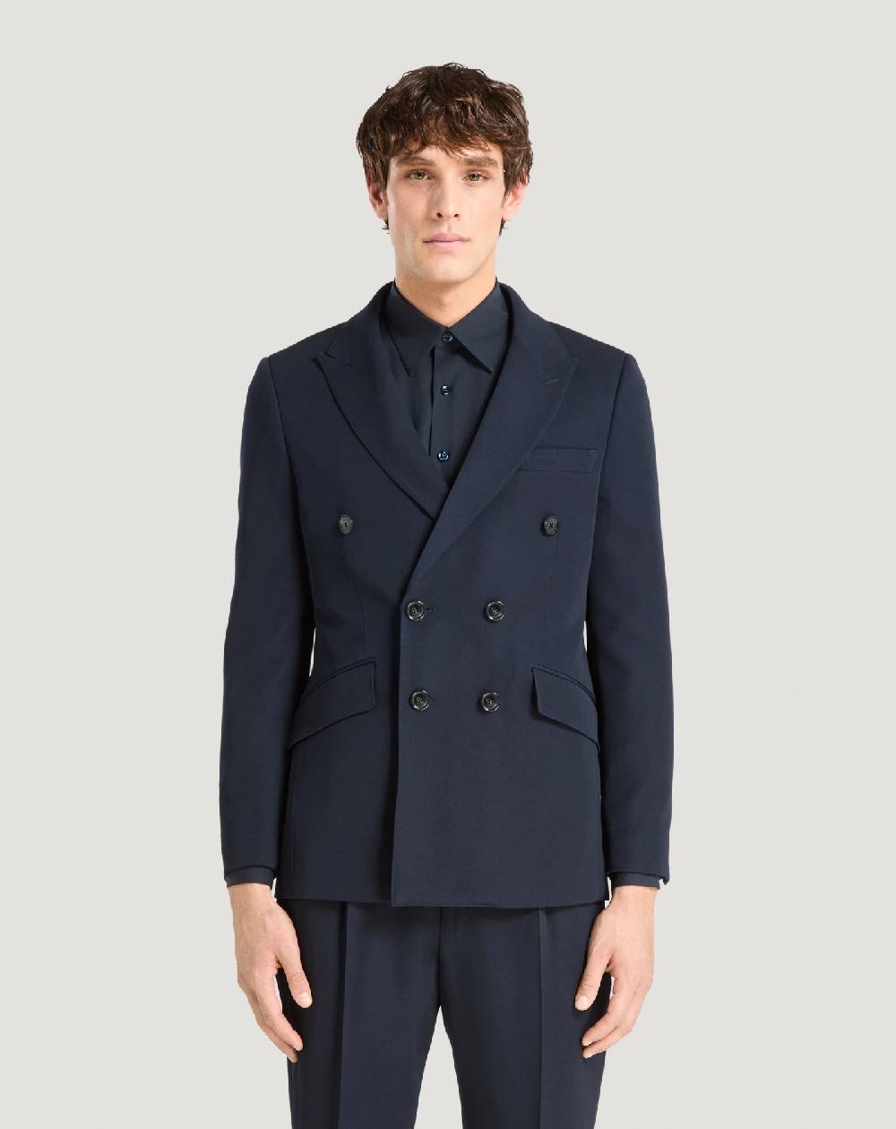 Pt Torino Blazer in lana granité Pezzi Unici