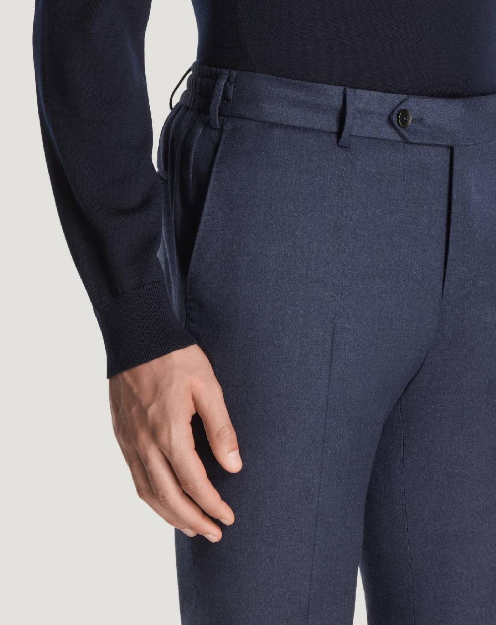 Pt Torino Pantaloni Slim in flanella Soddisfazione Garantita