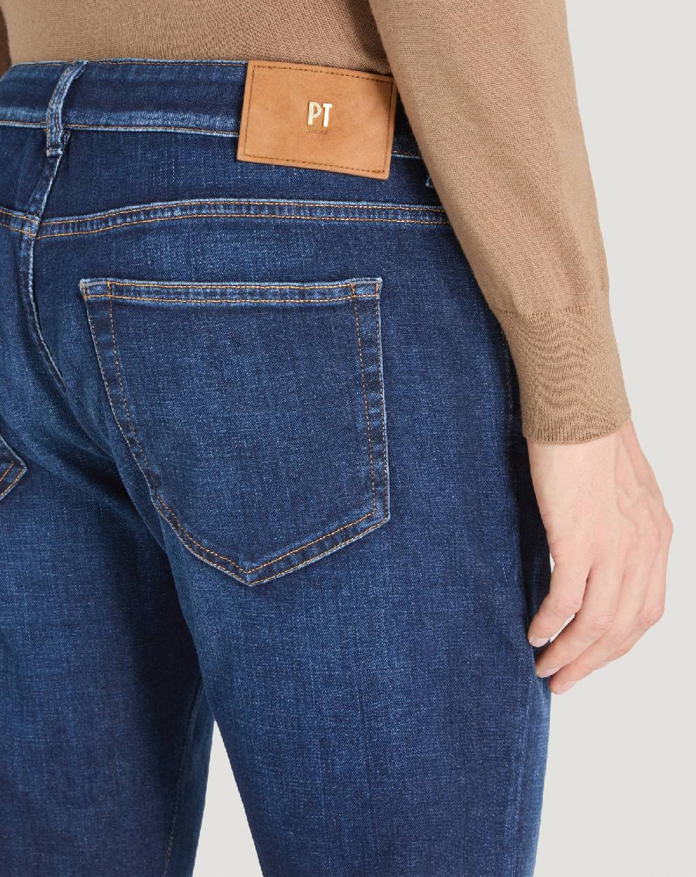 Pt Torino Jeans Swing in denim di cotone stretch Consegna Veloce
