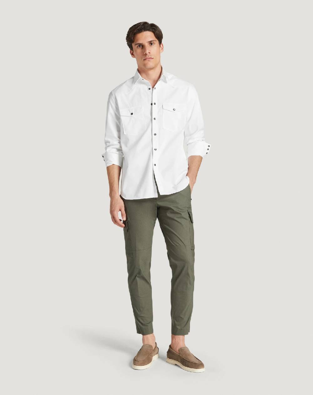 Pt Torino Camicia in gabardina di cotone Sottocosto