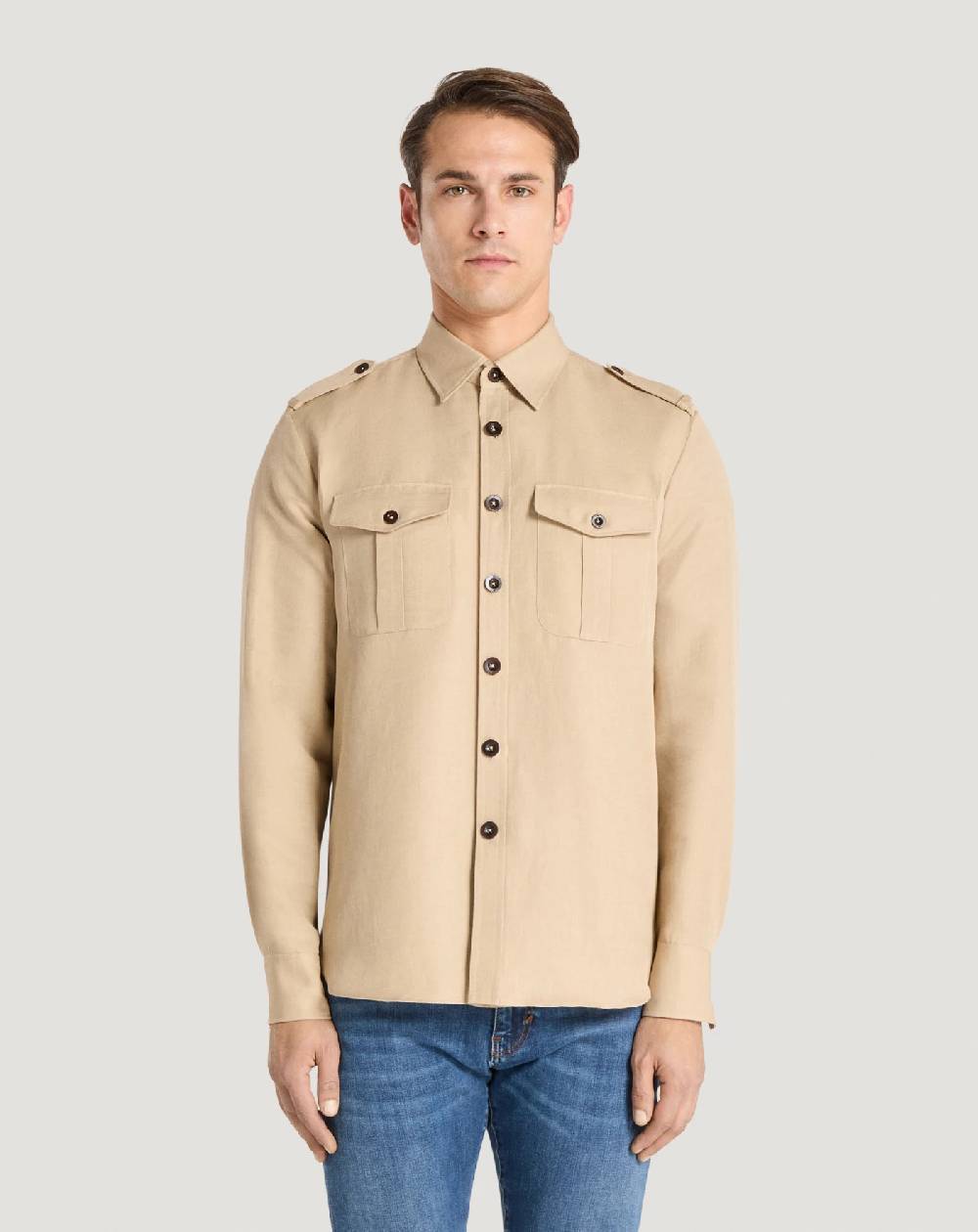 Pt Torino Camicia in twill Online