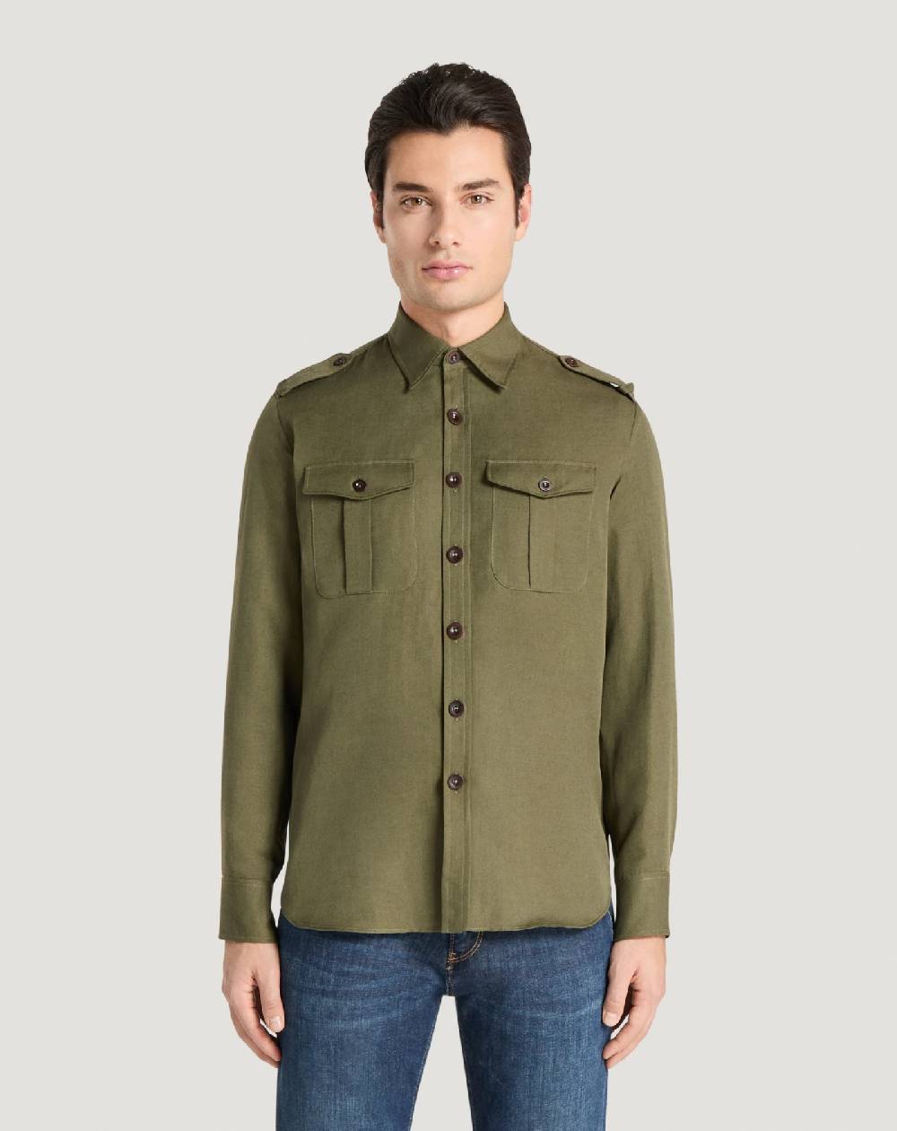 Pt Torino Camicia in twill Saldi Di Fabbrica
