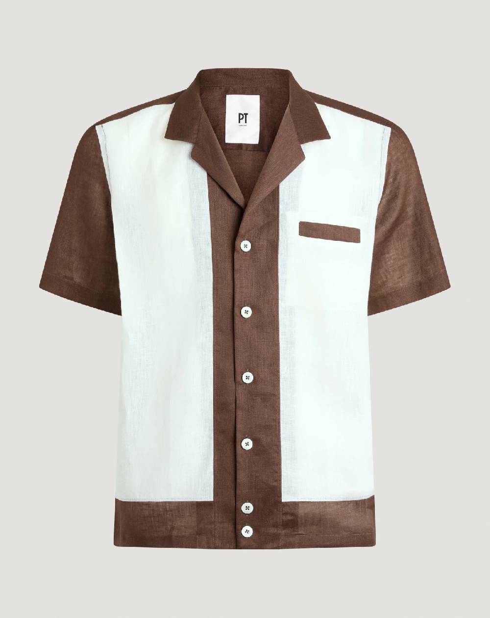 Pt Torino Camicia in lino Pezzi Unici