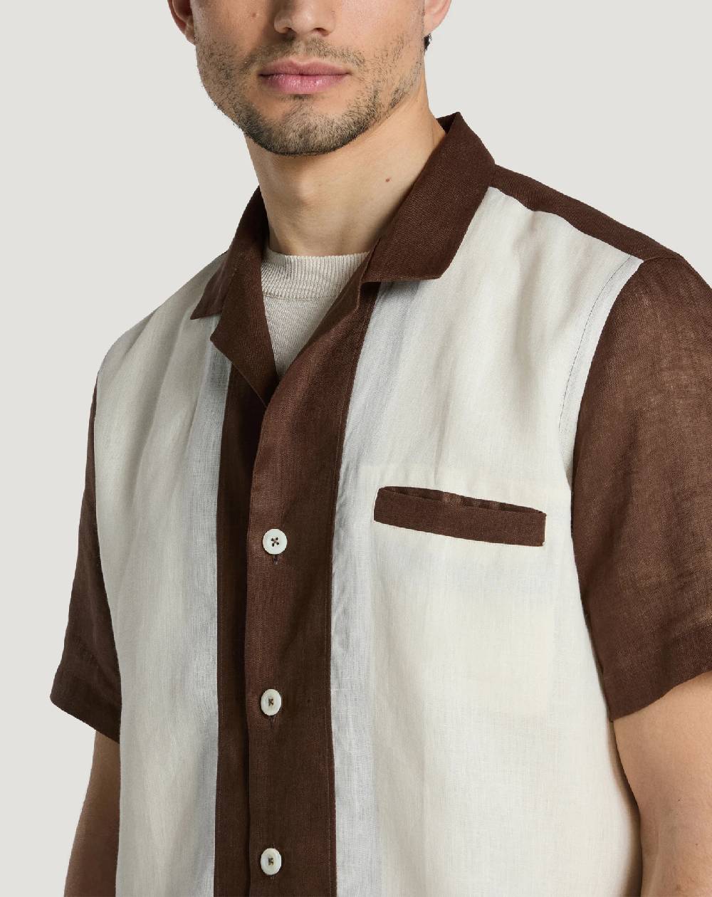 Pt Torino Camicia in lino Pezzi Unici