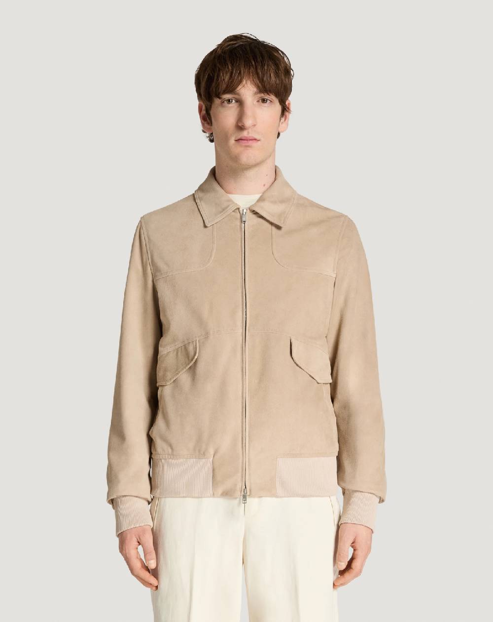 Pt Torino Bomber in suede In Linea