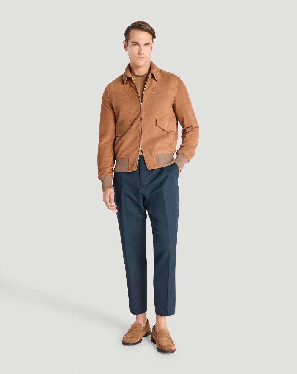 Pt Torino Bomber in suede Nuovo