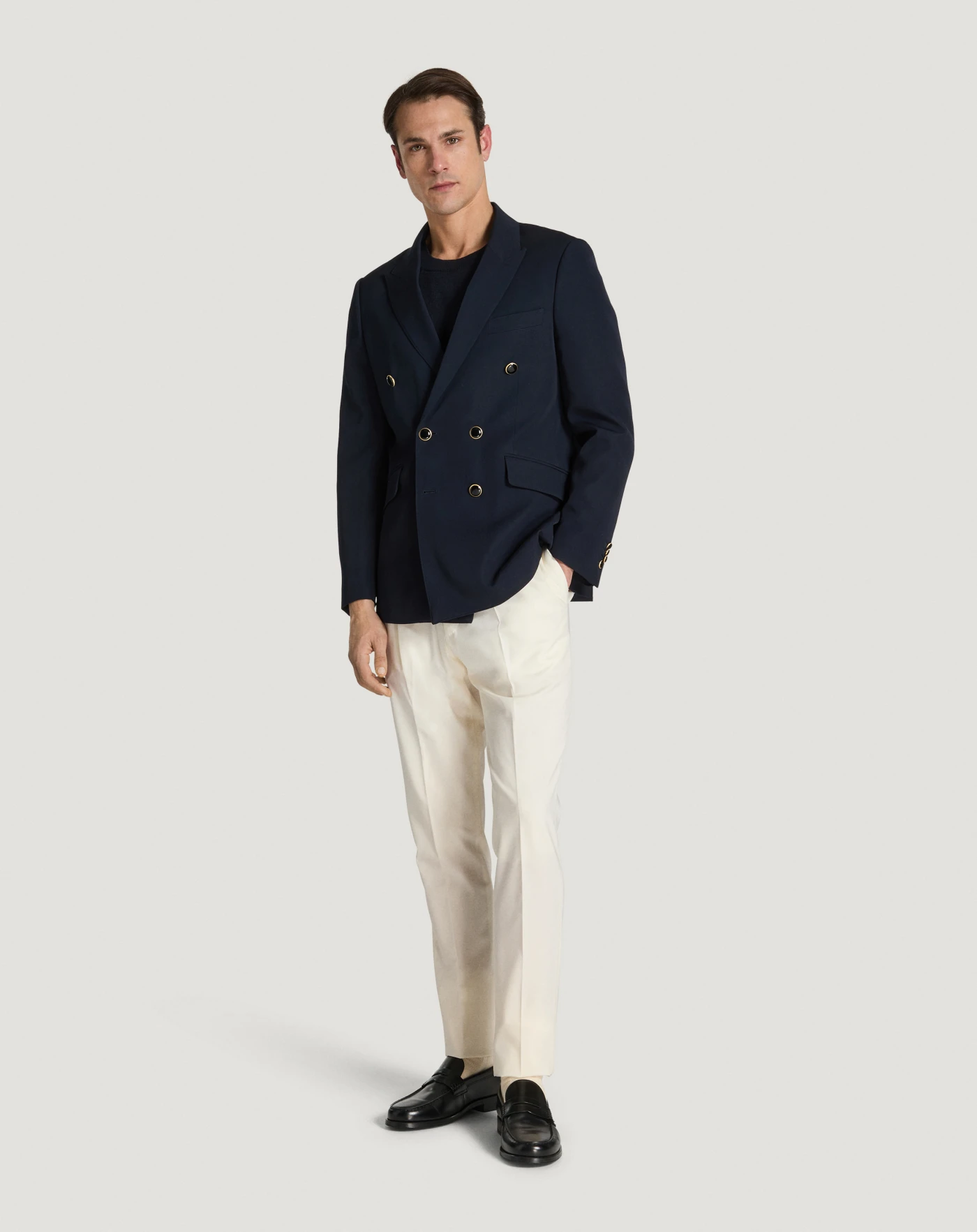 Pt Torino Blazer in lana granité Vendita