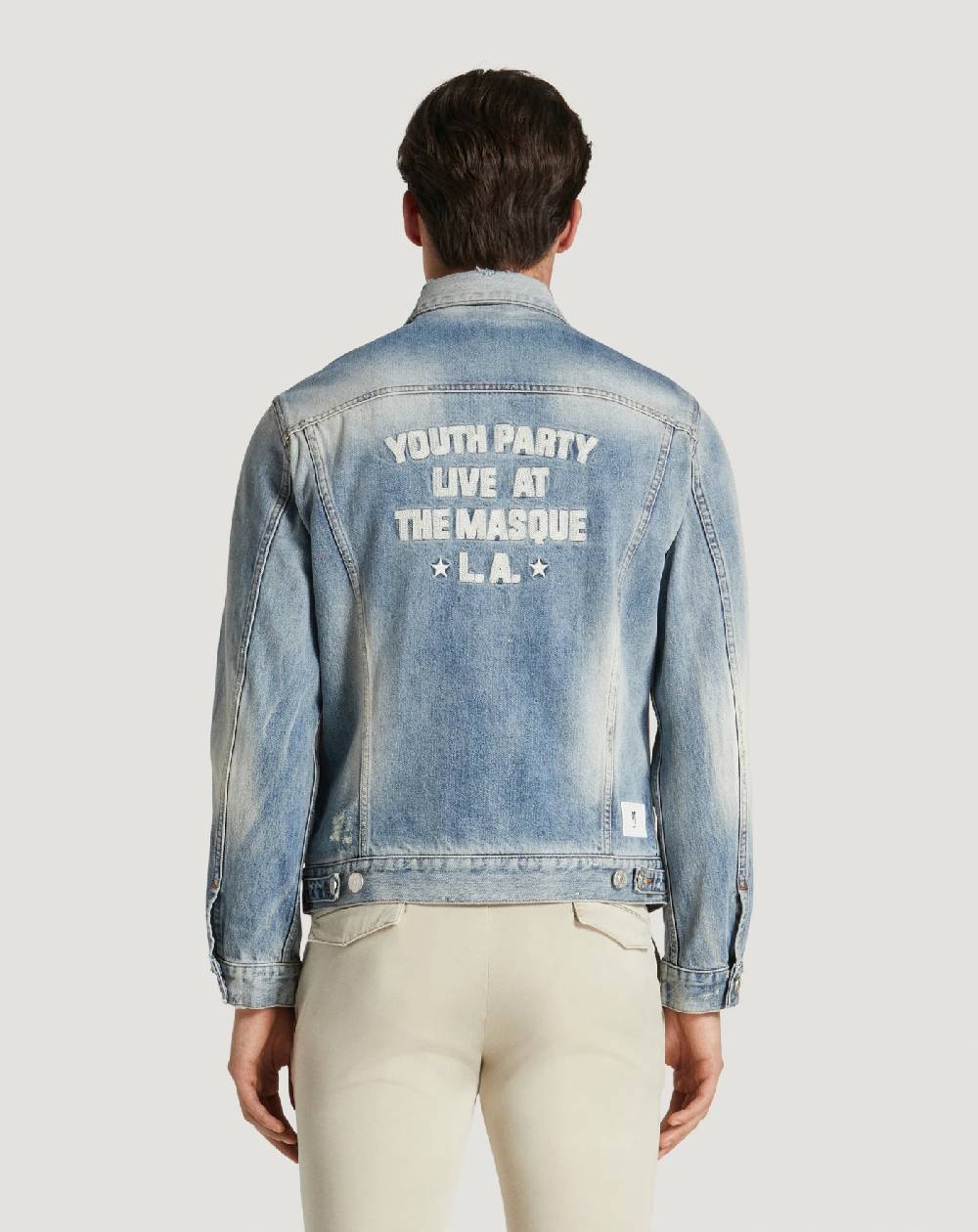 Pt Torino Giacca in denim con ricamo Pezzi Unici