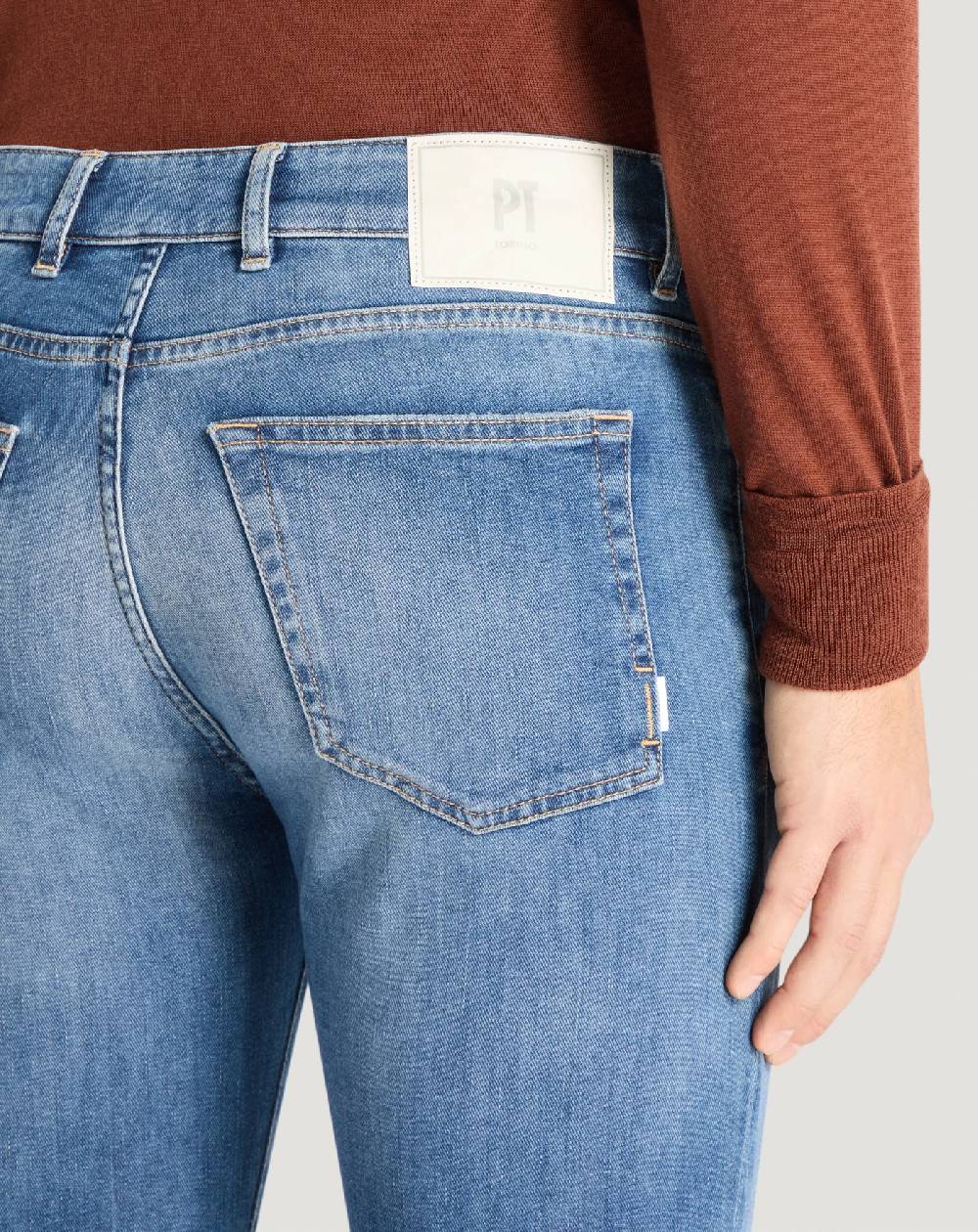 Pt Torino Jeans Swing in denim soft touch Shopping Online