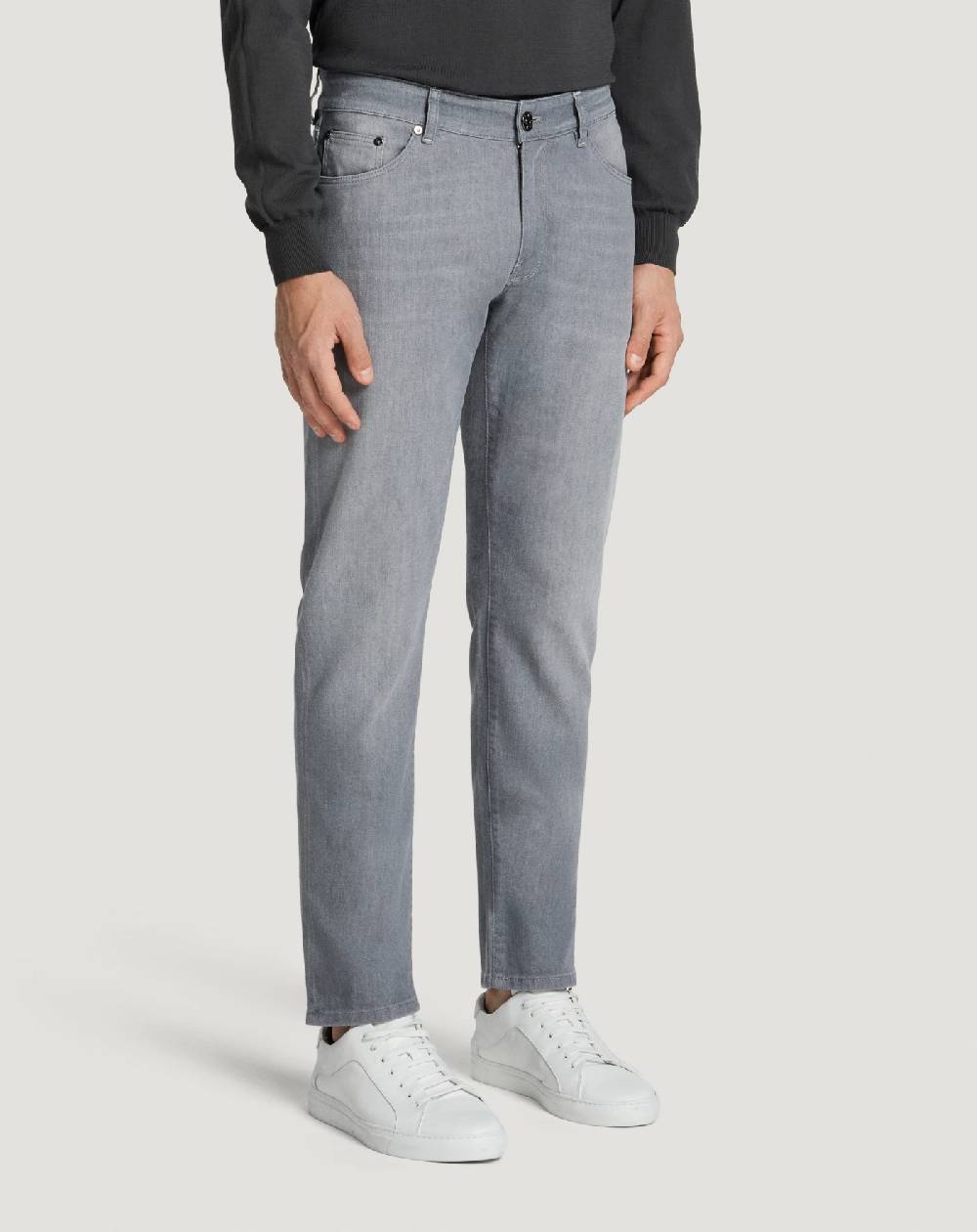 Pt Torino Jeans Swing in light grey denim Sottocosto