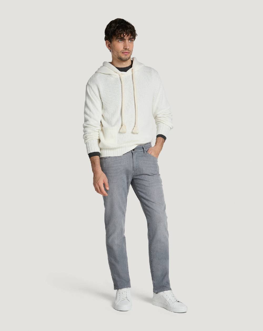 Pt Torino Jeans Swing in light grey denim Sottocosto