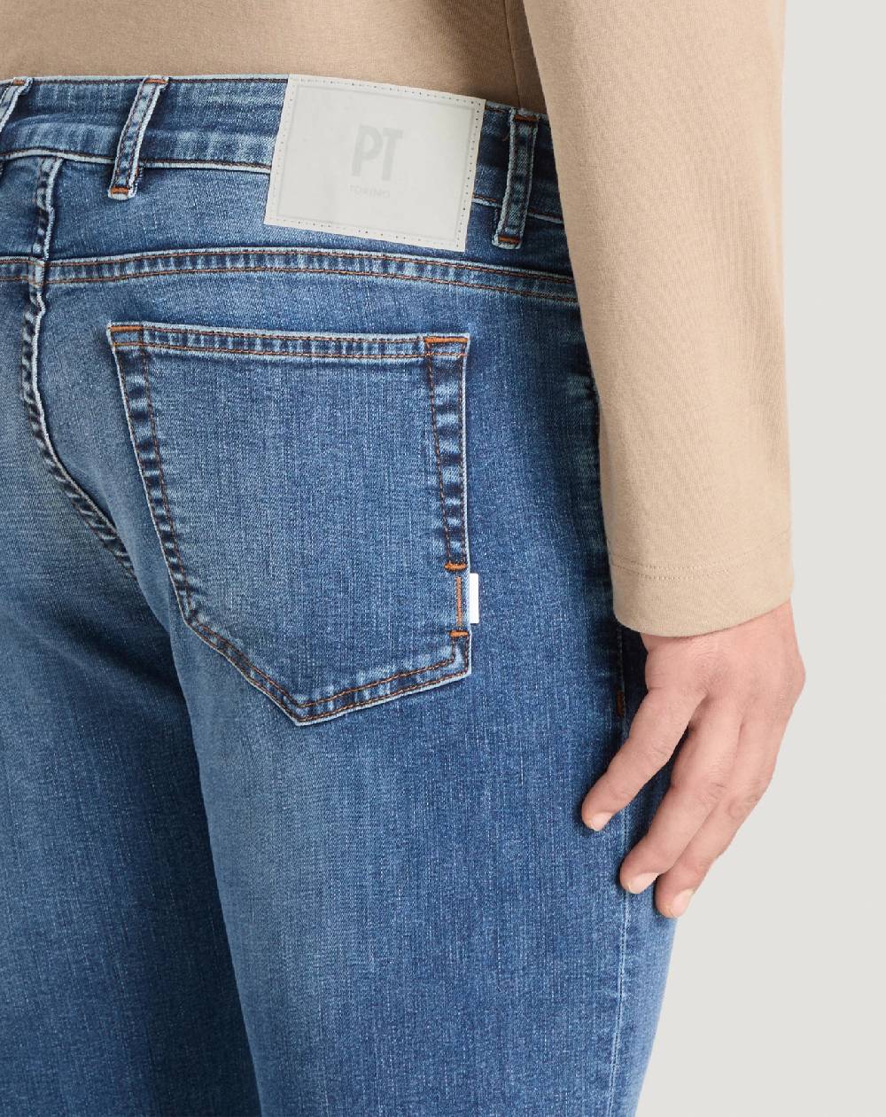 Pt Torino Jeans Soul in denim stretch indigo Offerta
