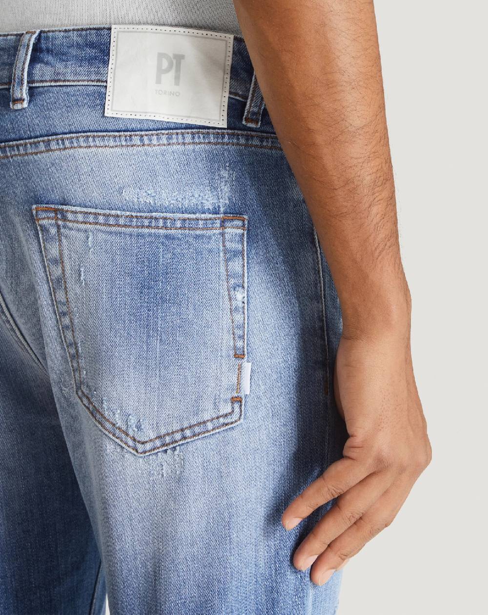 Pt Torino Jeans Rock in denim organico stretch Online