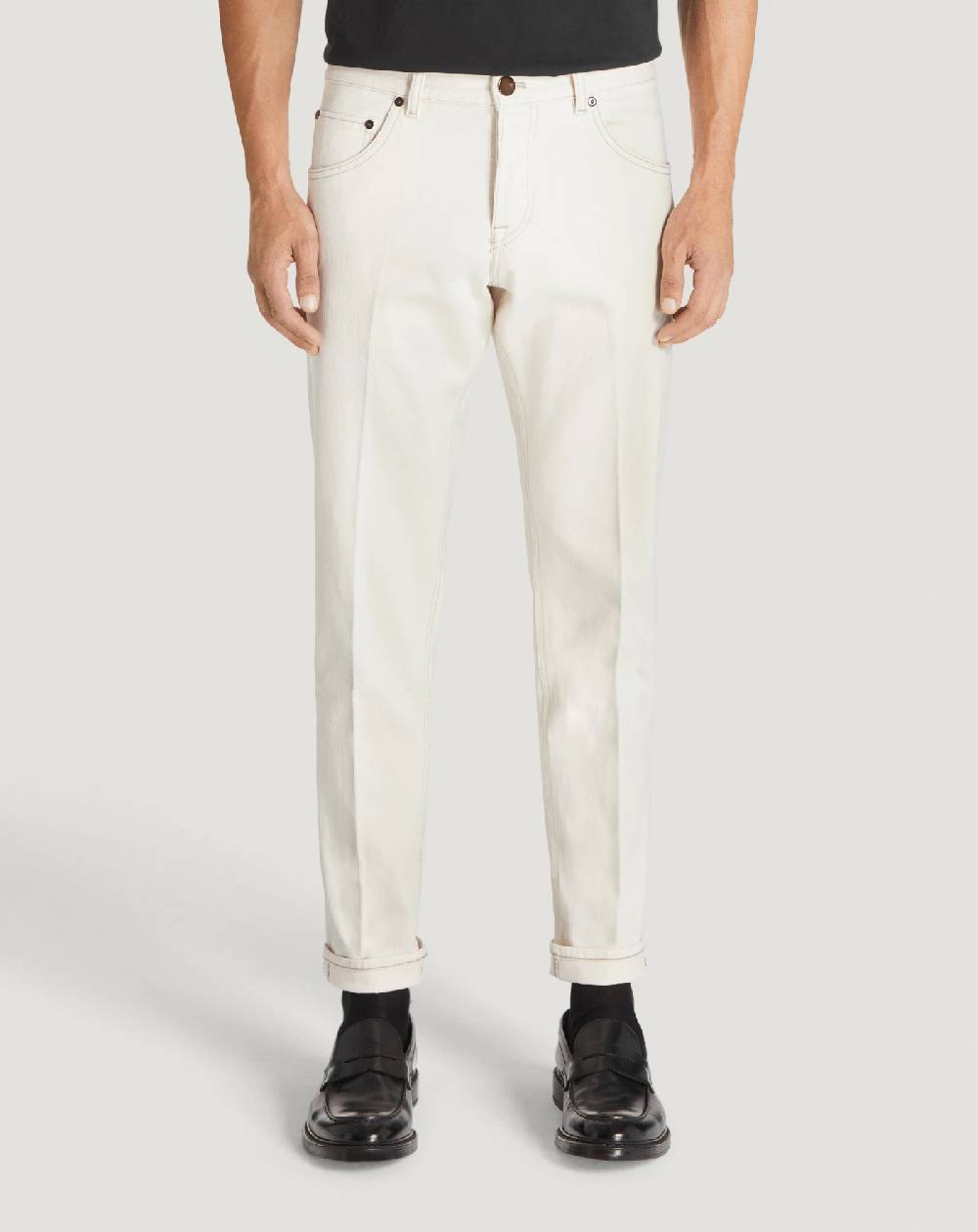 Pt Torino Jeans Dub in denim cimosato Italia
