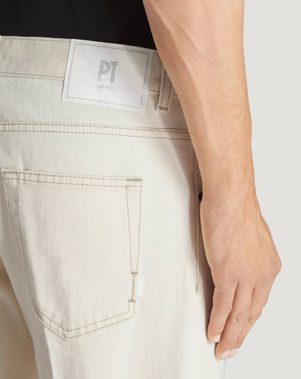Pt Torino Jeans Dub in denim cimosato Italia