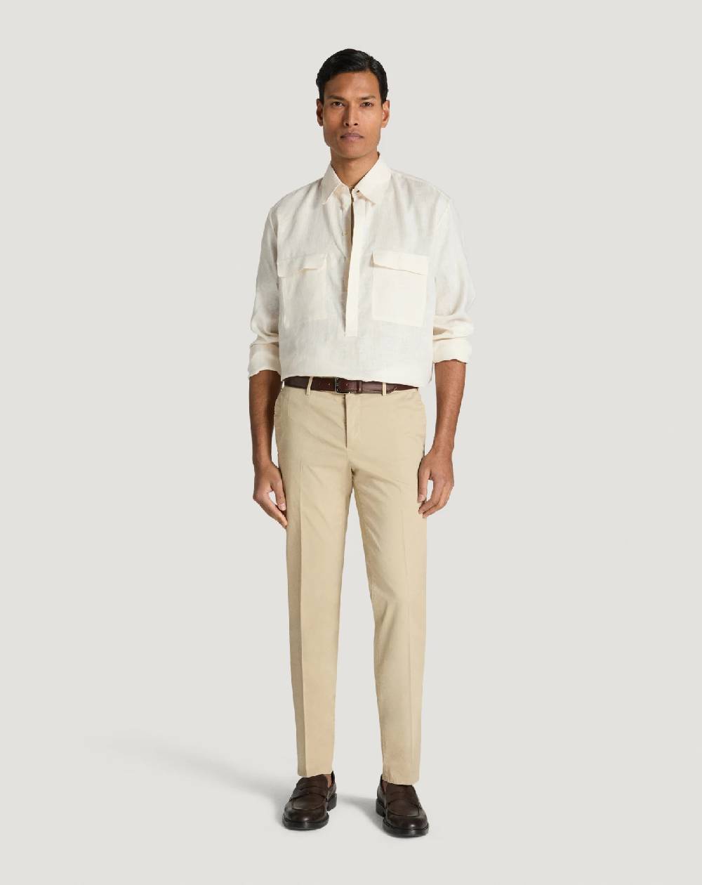 Pt Torino Pantaloni Slim in gabardina stretch Promozione
