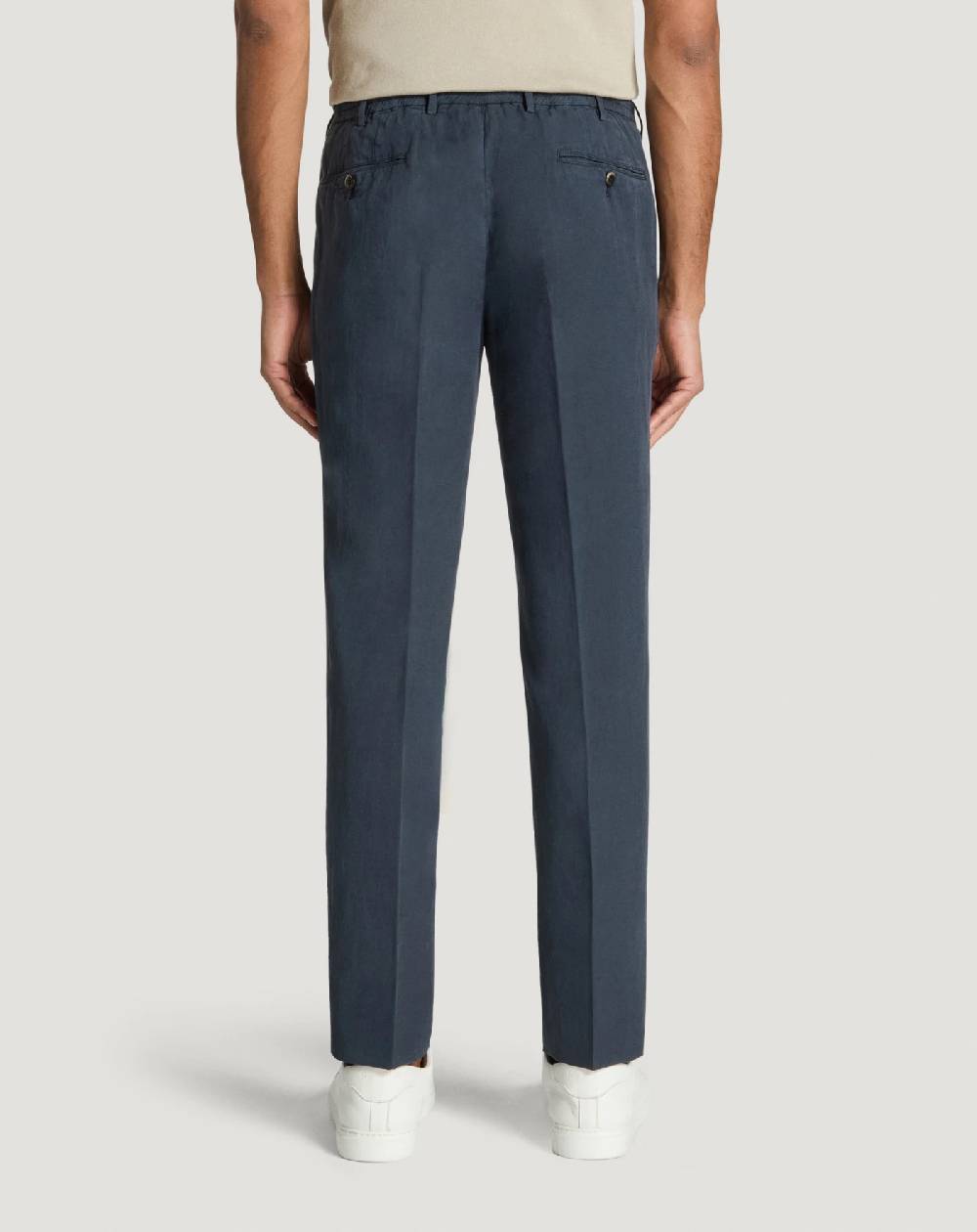 Pt Torino Pantaloni Slim in cotone e lino batavia Shopping Online
