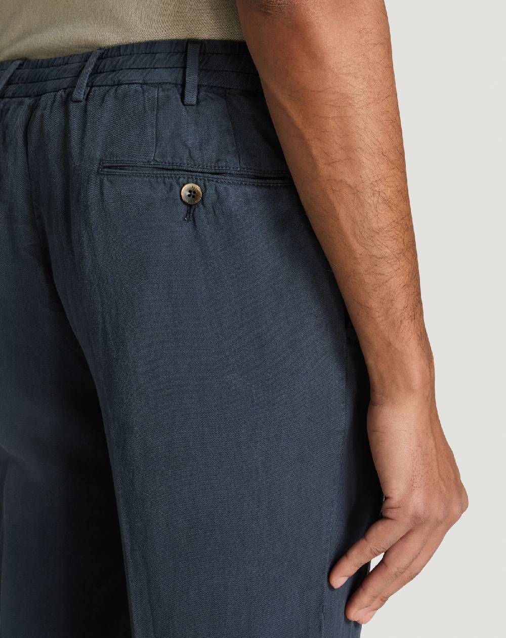 Pt Torino Pantaloni Slim in cotone e lino batavia Shopping Online