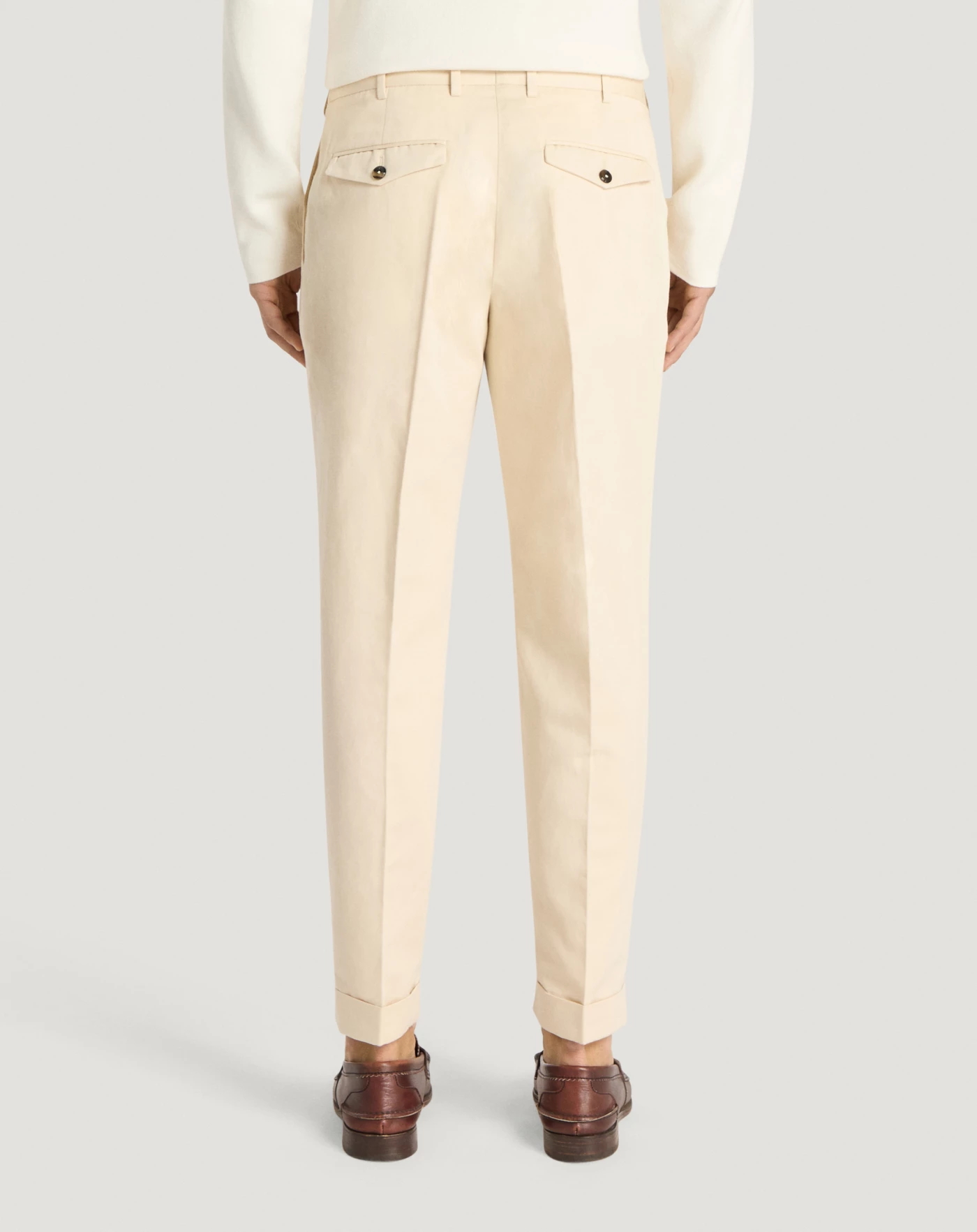 Pt Torino Pantaloni Rebel in gabardina di cotone e lino Outlet