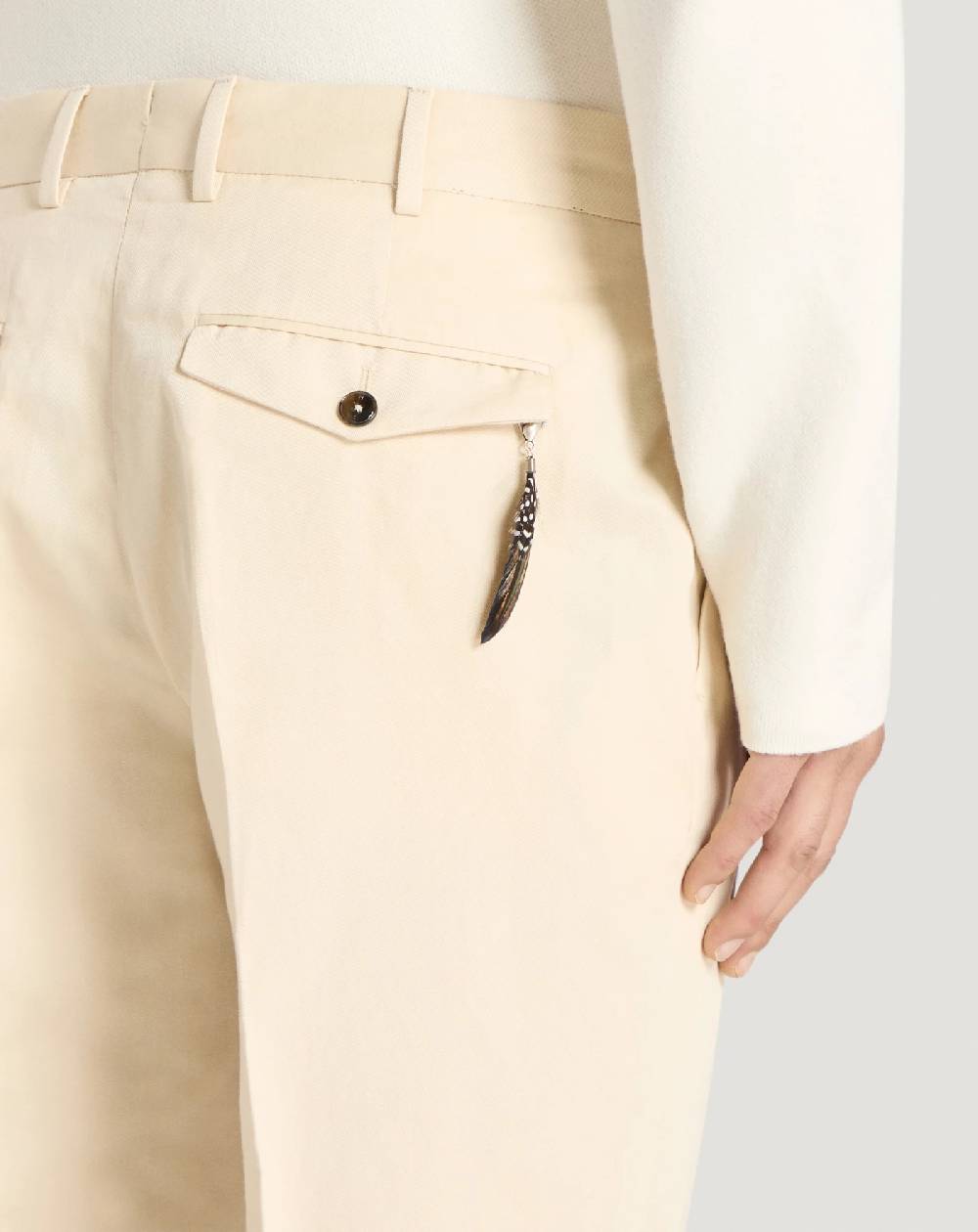 Pt Torino Pantaloni Rebel in gabardina di cotone e lino Outlet