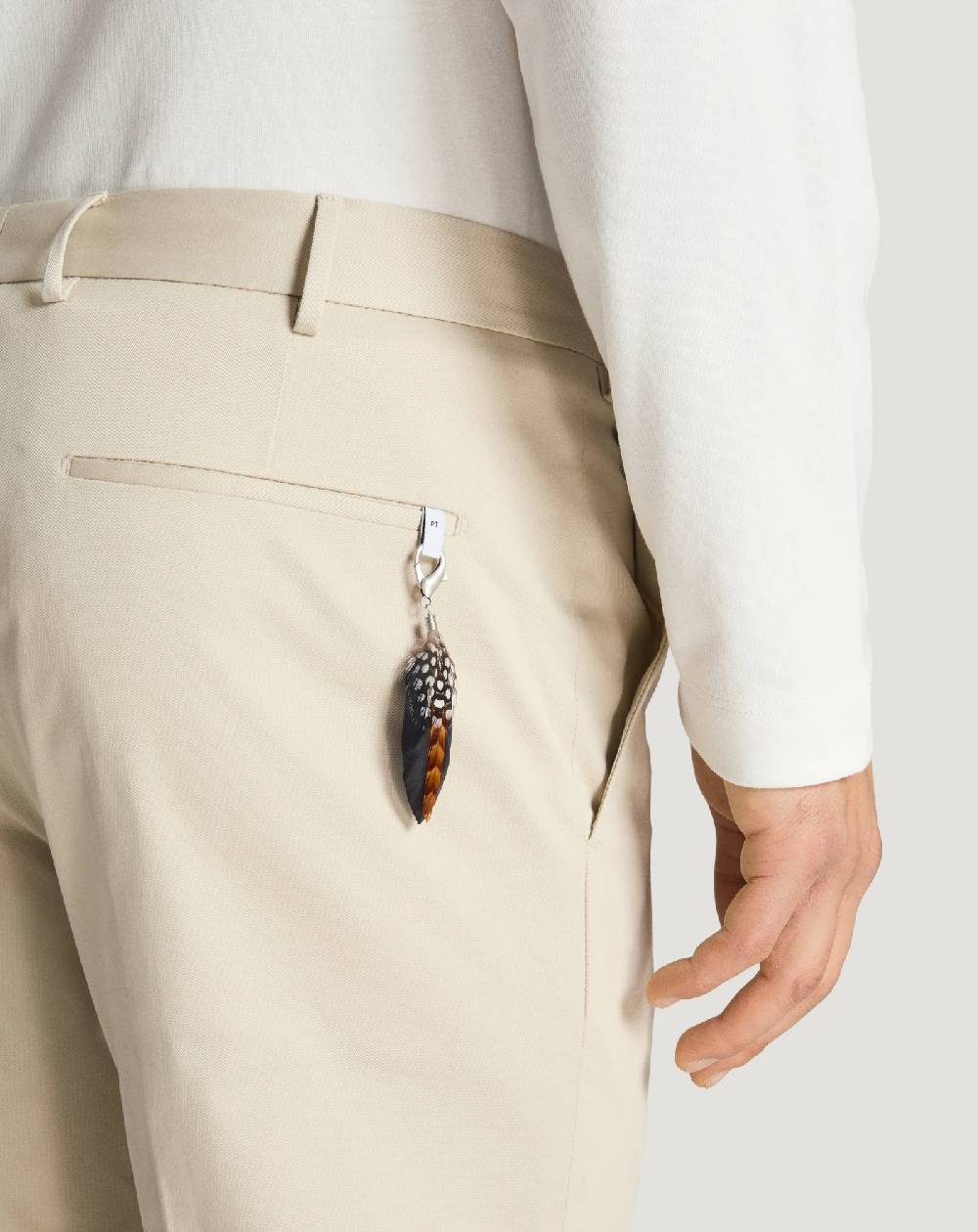 Pt Torino Pantaloni Dieci in twill In Vendita