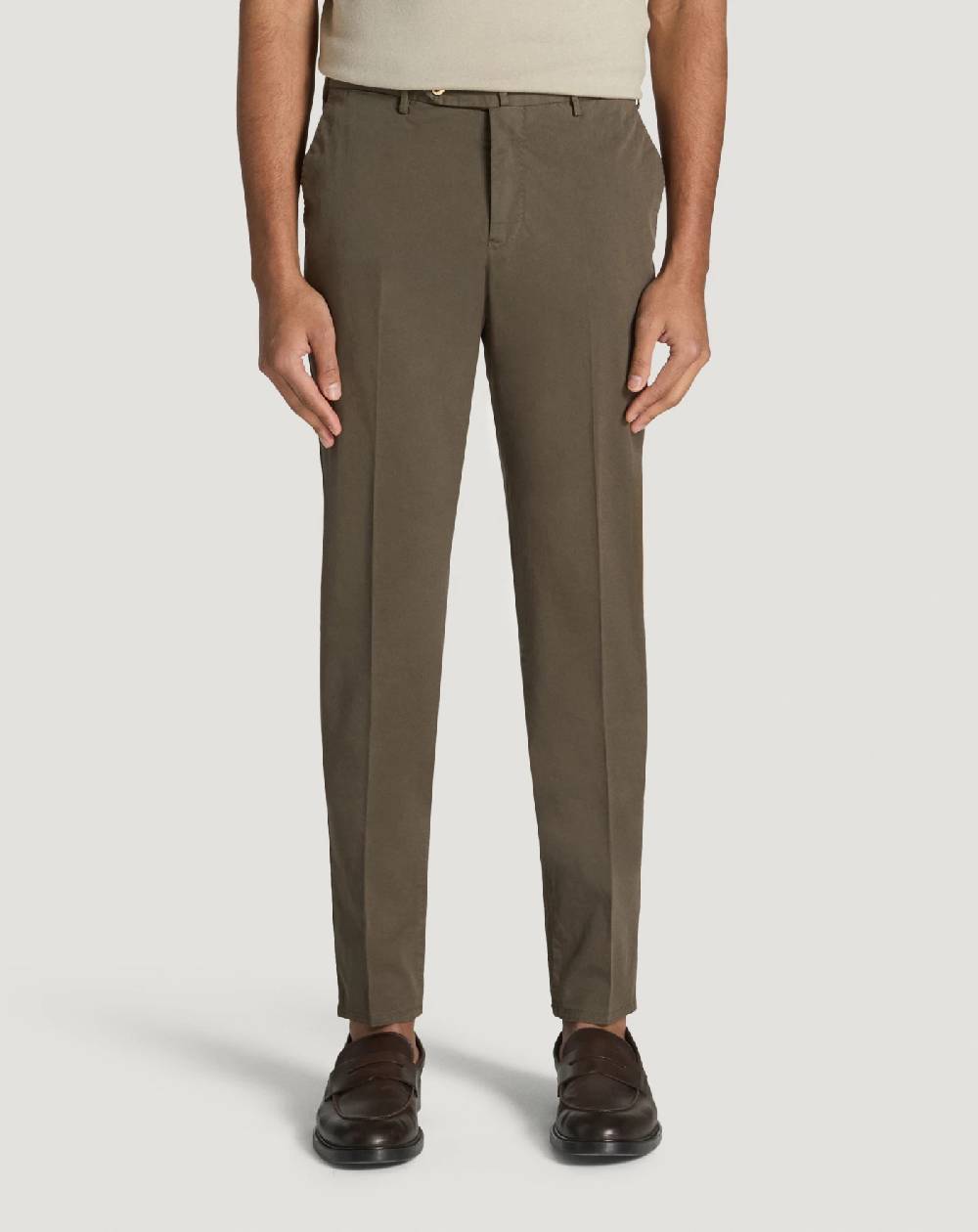 Pt Torino Pantaloni Slim in gabardina stretch Vendita Economica