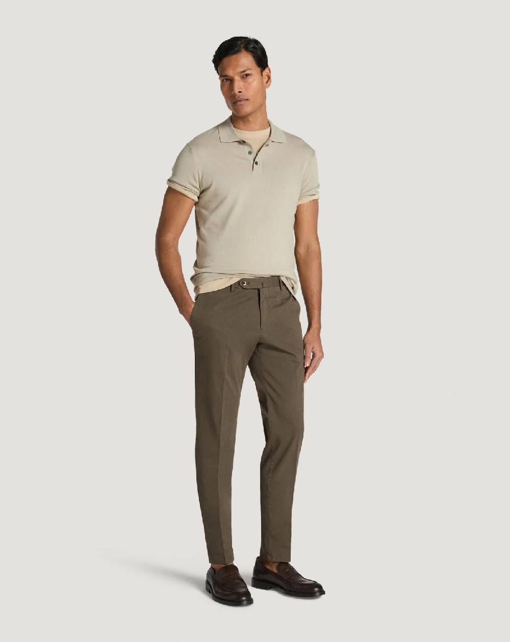Pt Torino Pantaloni Slim in gabardina stretch Vendita Economica