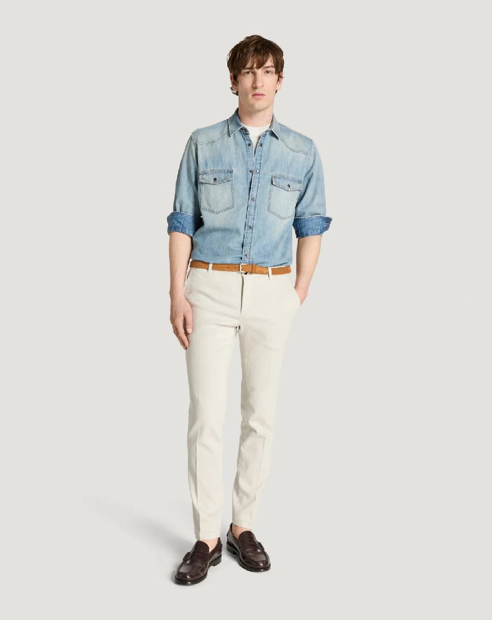 Pt Torino Pantaloni House in silky denim stretch Qualità Garantita