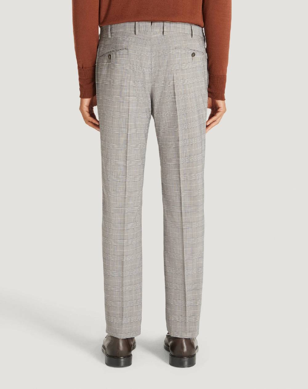 Pt Torino Pantaloni Superslim in tecno lana a quadri Sconto