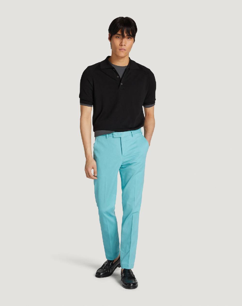 Pt Torino Pantaloni Master in cotone stretch délavé Economico