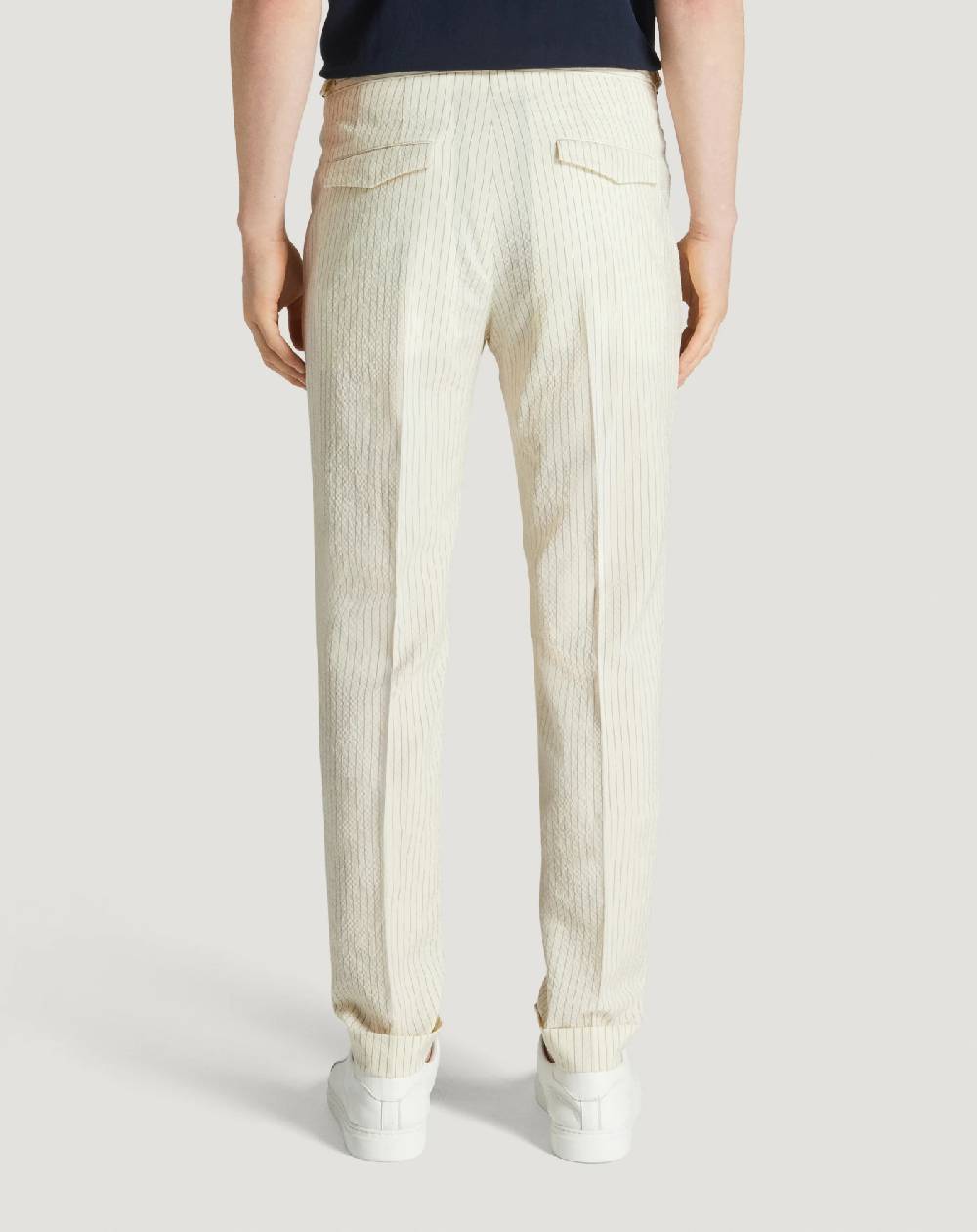 Pt Torino Pantaloni Master in lana seersucker Negozio