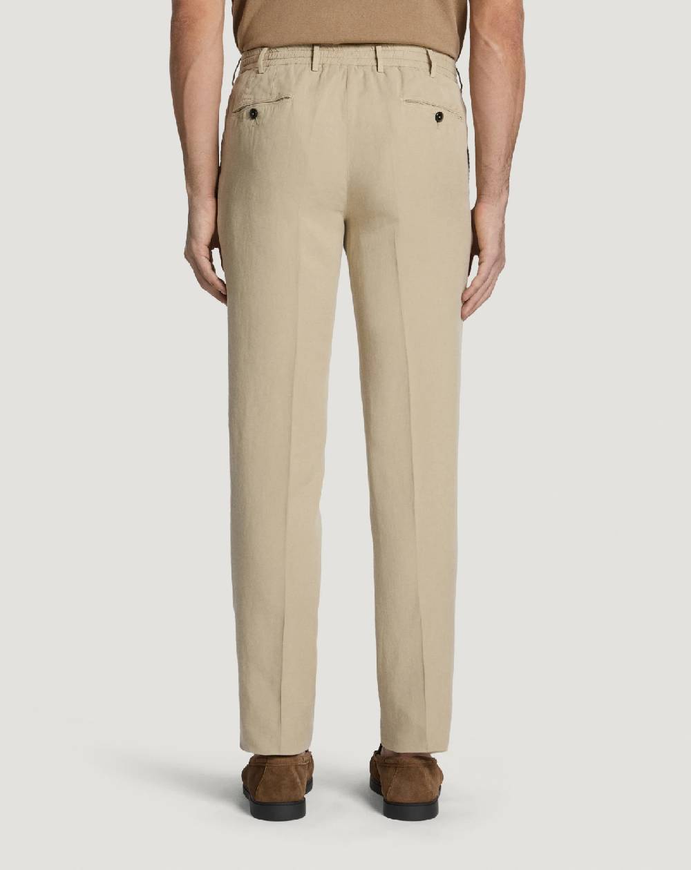 Pt Torino Pantaloni Slim in cotone e lino batavia Moda