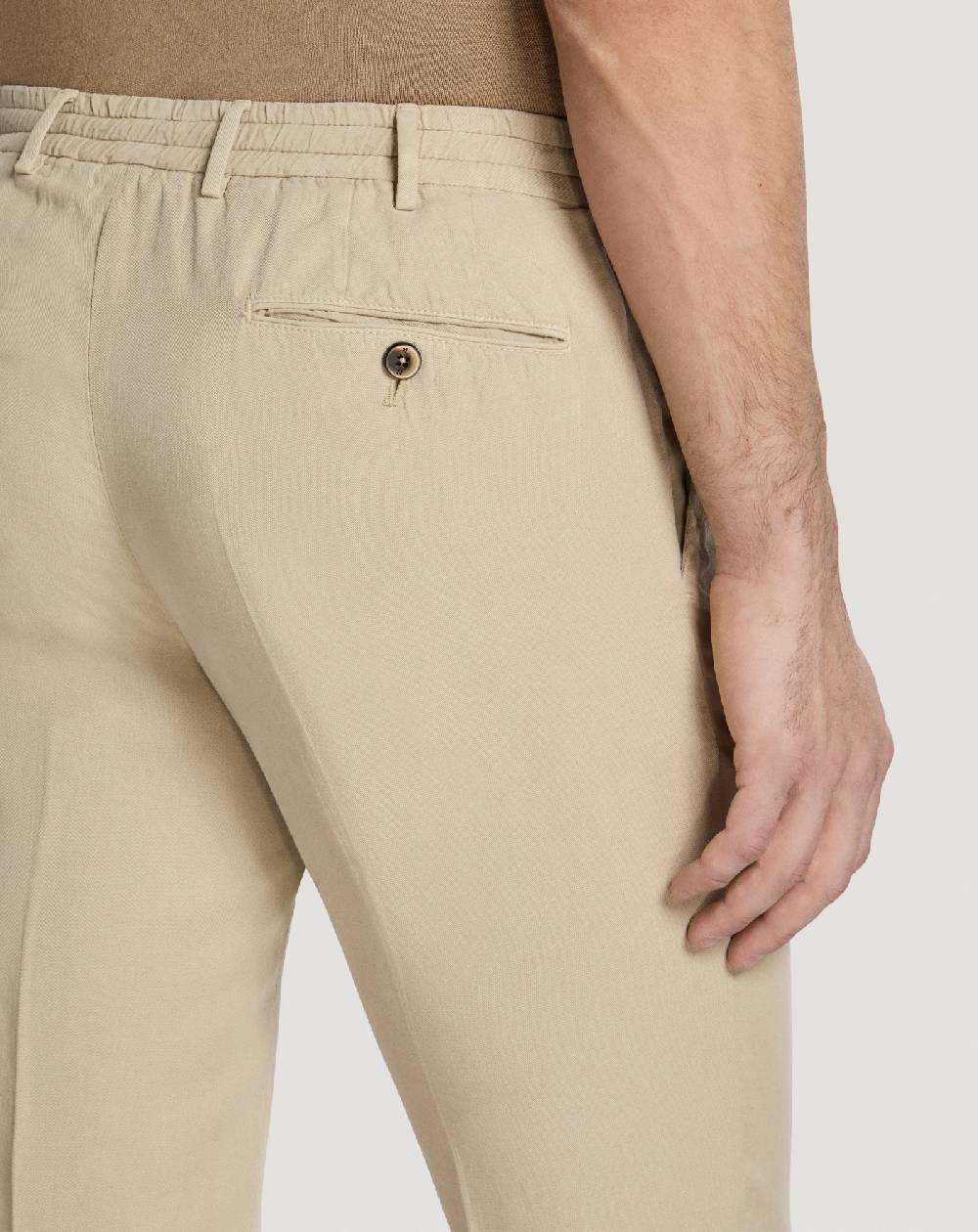 Pt Torino Pantaloni Slim in cotone e lino batavia Moda