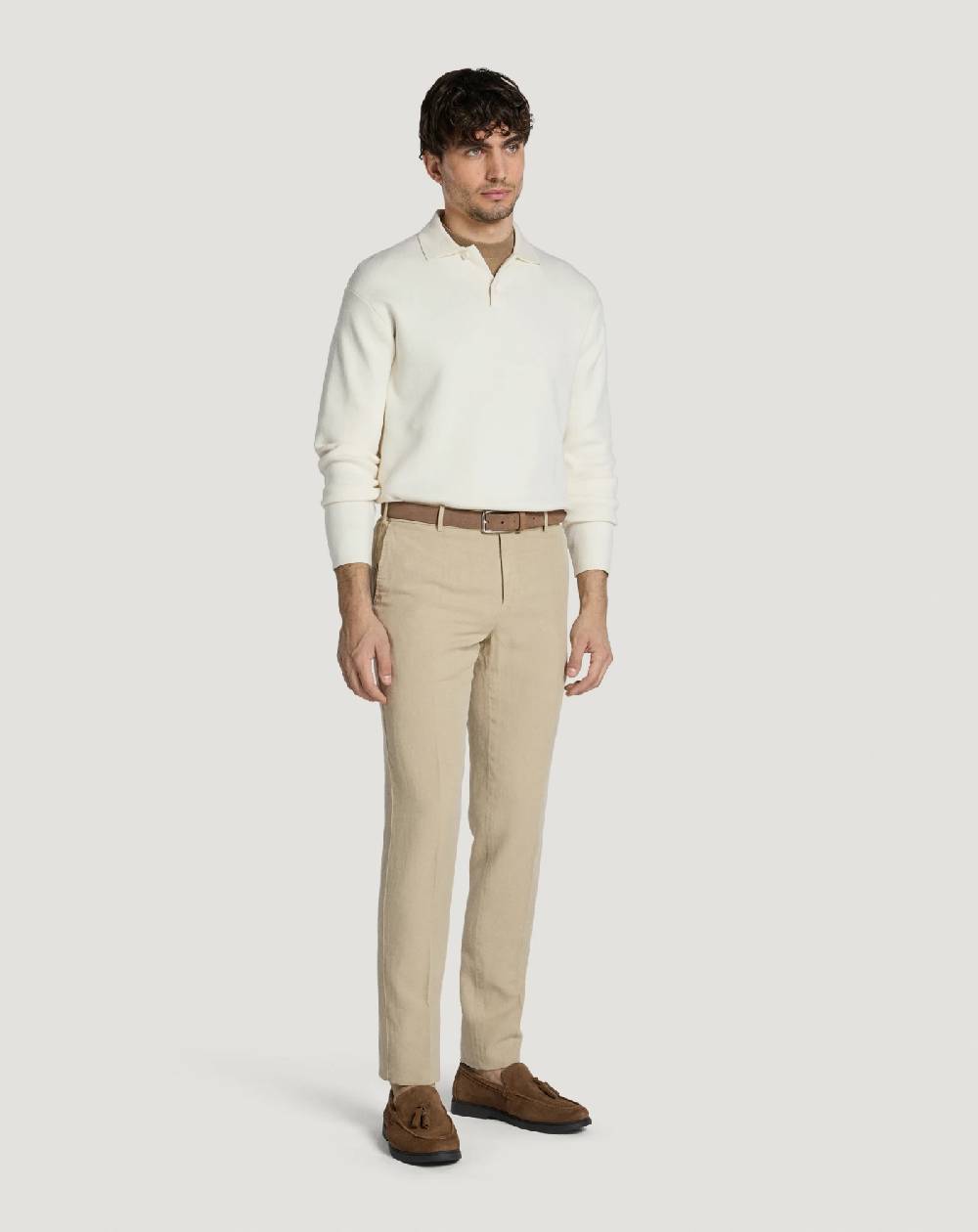 Pt Torino Pantaloni Slim in cotone e lino batavia Moda